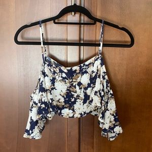 Floral print - off the shoulder top and skirt
